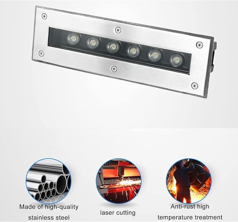 ضوء LED الفيضاني الأزرق 5 واط IP65 مقاوم للماء مستطيل الشكل للإضاءة الخارجية والمناظر الطبيعية المدفونة - Image 2